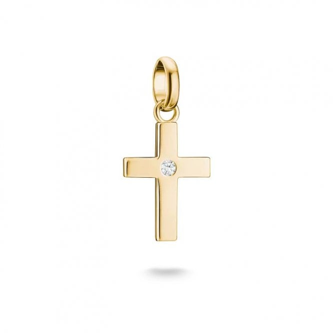 Thomas Sabo  Charm Club Connect CZ Cross Charm 2.45 x 1.2cm