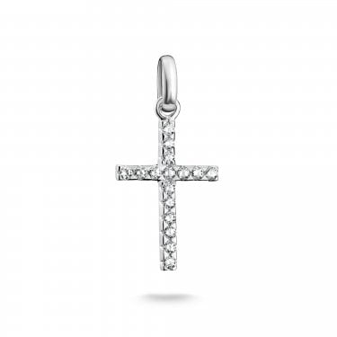 Thomas Sabo Charm Club Connect CZ Cross Charm Pendant 2.7 x 1.3cm 