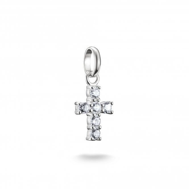 Thomas Sabo  Charm Club Connect CZ Cross Charm Pendant 2 x 0.9cm