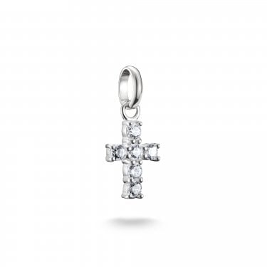 Thomas Sabo Charm Club Connect CZ Cross Charm Pendant 2 x 0.9cm