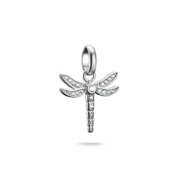 Thomas Sabo Charm Club Connect CZ Dragonfly Charm Pendant 2 x 1.5cm