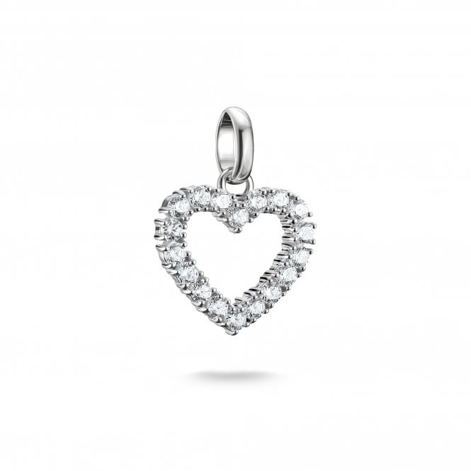 Thomas Sabo  Charm Club Connect CZ Open Heart Charm Pendant 2 x 1.5cm