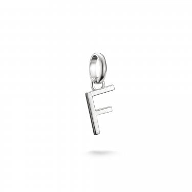 Thomas Sabo Charm Club Connect F Initial Charm Pendant 1.8 x 0.7cm 
