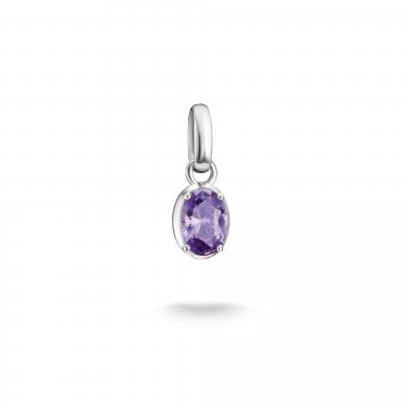 Thomas Sabo Charm Club Connect February Birthstone Charm 1.6 x 0.6cm