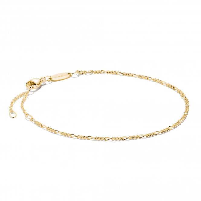 Thomas Sabo  Charm Club Connect Figaro Design Gold Tone Bracelet 0.14cm, 16-19cm 