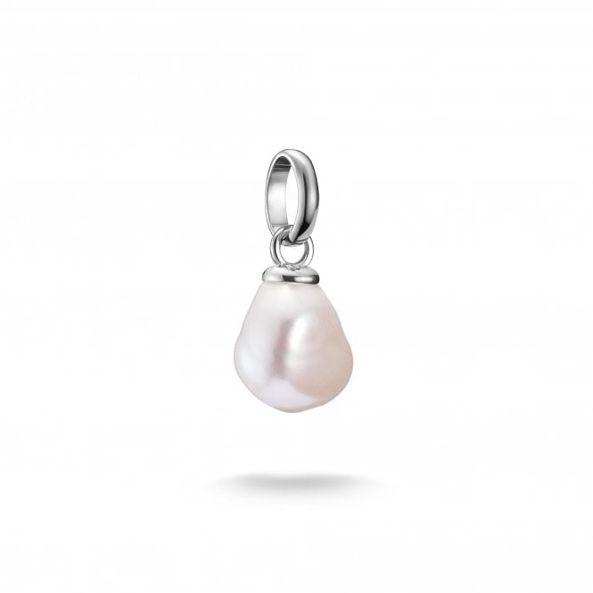 Thomas Sabo  Charm Club Connect Freshwater Pearl Charm Pendant 1.9 x 0.9cm