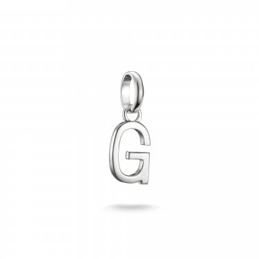 Thomas Sabo Charm Club Connect G Initial Charm Pendant 1.8 x 0.7cm 