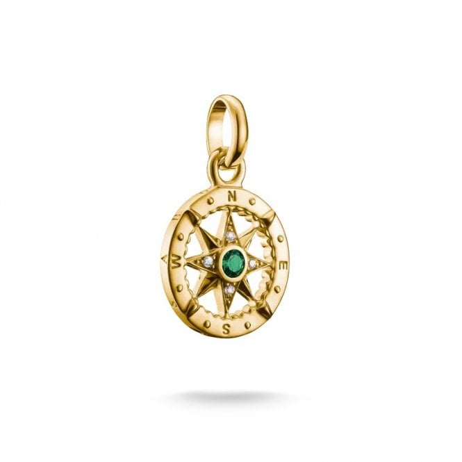 Thomas Sabo  Charm Club Connect Green Compass Charm 2.1 x 1.35 cm