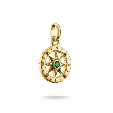 Thomas Sabo Charm Club Connect Green Compass Charm 2.1 x 1.35 cm