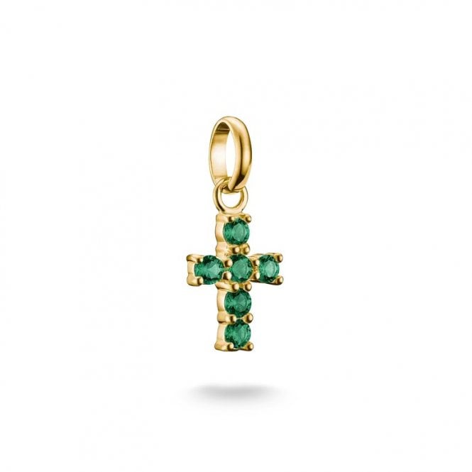 Thomas Sabo  Charm Club Connect Green Cross Charm 2.0 x 0.90cm