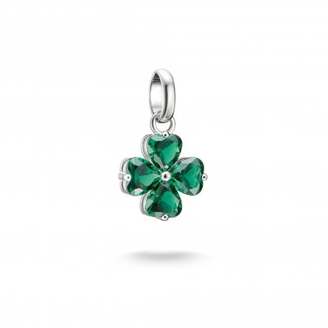 Thomas Sabo  Charm Club Connect Green Four Leaf Clover Charm 1.9 x 1.1cm 
