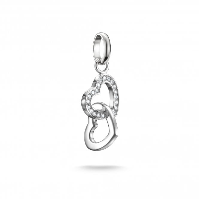 Thomas Sabo  Charm Club Connect Intertwined Hearts Charm Pendant 2.3 x 0.9cm 