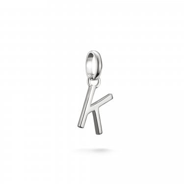 Thomas Sabo Charm Club Connect K Initial Charm Pendant 1.8 x 0.7cm
