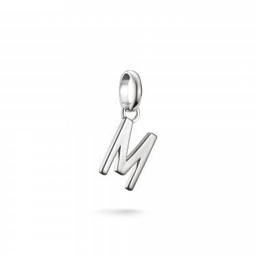 Thomas Sabo Charm Club Connect M Initial Charm Pendant 1.8 x 0.7cm