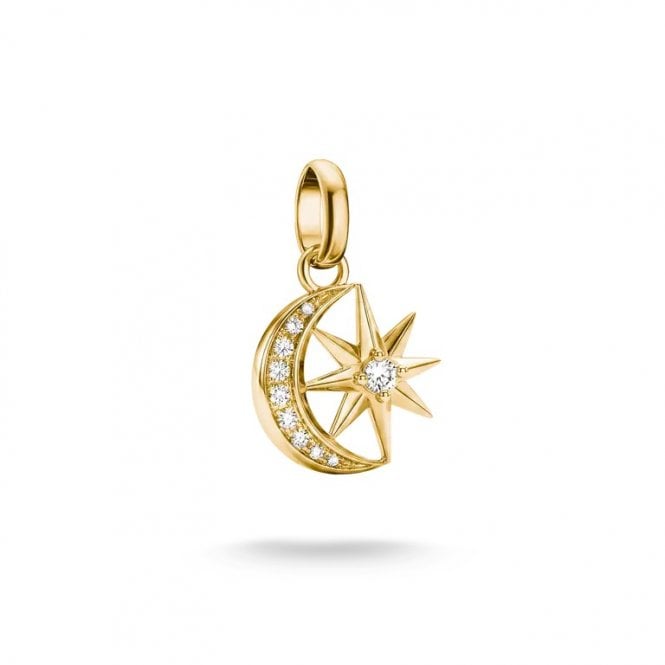 Thomas Sabo  Charm Club Connect Moon And Star CZ Charm 2.0 x 1.3cm