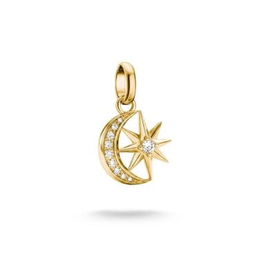 Thomas Sabo Charm Club Connect Moon And Star CZ Charm 2.0 x 1.3cm