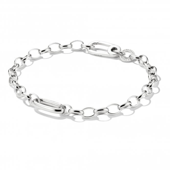 Thomas Sabo  Charm Club Connect Oval Link Charm Bracelet 0.8 x 1.6cm, 17cm