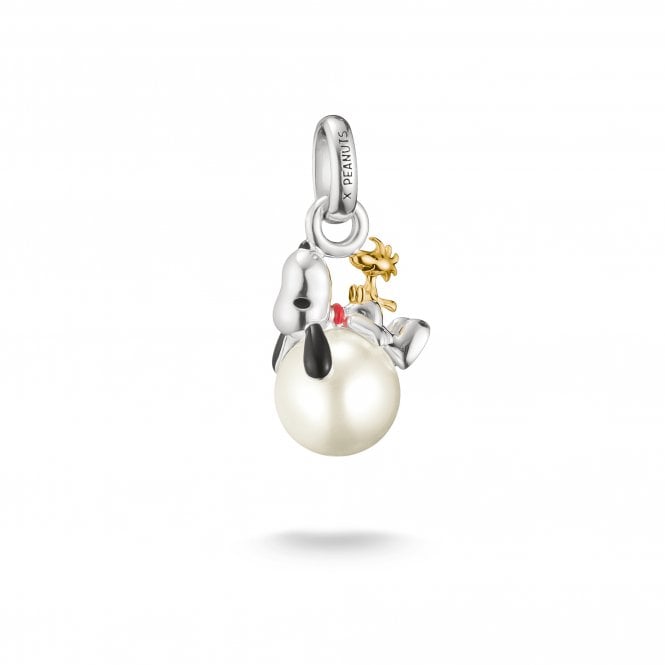 Thomas Sabo  Charm Club Connect Peanuts Snoopy woth Pearl & Gold Tone Woodstock Charm 2.2 x 1cm 
