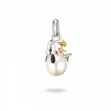 Thomas Sabo Charm Club Connect Peanuts Snoopy woth Pearl & Gold Tone Woodstock Charm 2.2 x 1cm 