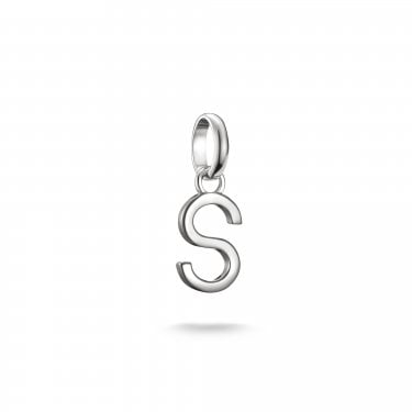 Thomas Sabo Charm Club Connect S Initial Charm Pendant 1.8 x 0.7cm