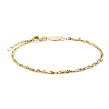 Thomas Sabo Charm Club Connect Singapore Design Gold Tone Bracelet 0.17cm, 16-19cm