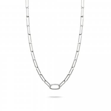 Thomas Sabo Charm Club Connect Wide Oval Link Charm Necklace 0.8 x 1.6cm, 50cm