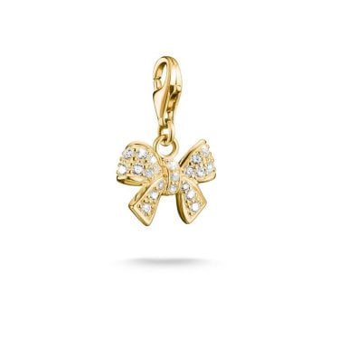 Thomas Sabo Charm Club Original CZ Bow Charm 2.5 x 1.0cm