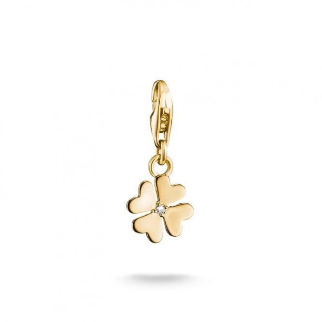 Thomas Sabo  Charm Club Original CZ Cloverleaf Charm 1.7 x 1.0cm