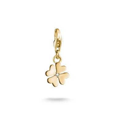 Thomas Sabo Charm Club Original CZ Cloverleaf Charm 1.7 x 1.0cm