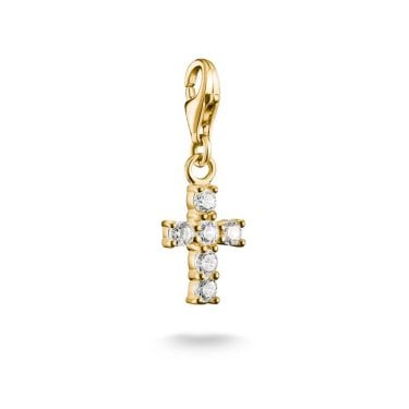 Thomas Sabo Charm Club Original CZ Cross Charm 2.2 x 0.9cm