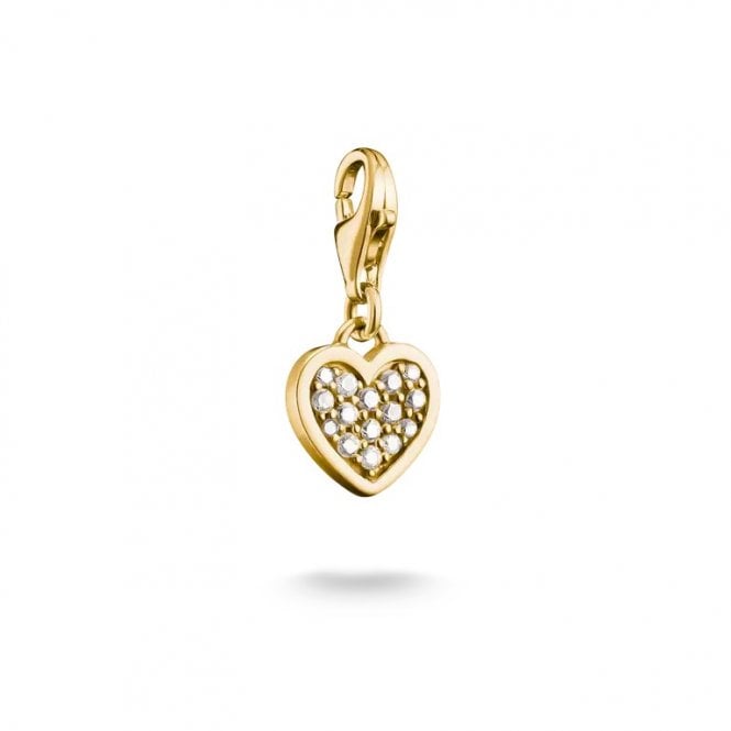 Thomas Sabo  Charm Club Original CZ Heart Charm 2.0 x 0.9cm