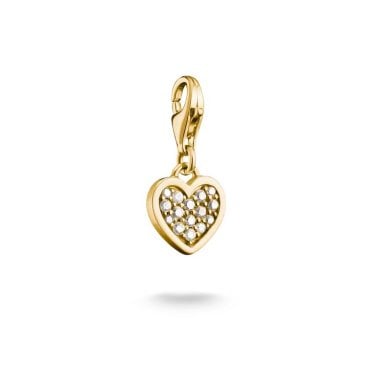 Thomas Sabo Charm Club Original CZ Heart Charm 2.0 x 0.9cm