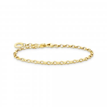 Thomas Sabo Charm Club Original Gold Tone Charm Bracelet 0.27cm, 17cm