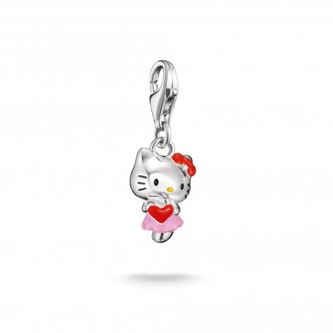 Thomas Sabo  Charm Club Original Hello Kitty with Heart Charm 2.4 x 0.8cm