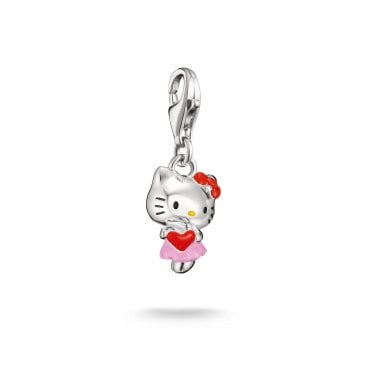 Thomas Sabo Charm Club Original Hello Kitty with Heart Charm 2.4 x 0.8cm