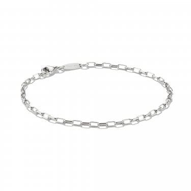 Thomas Sabo Charm Club Paperclip Link Charm Bracelet 0.23cm, 16-19cm