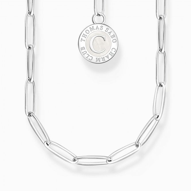 Thomas Sabo  Charm Necklace with White Charmista Disc 45cm