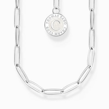 Thomas Sabo Charm Necklace with White Charmista Disc 45cm