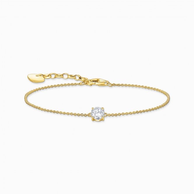Thomas Sabo  Classic CZ Gold Tone Bracelet 0.6 x 0.6cm, 16-19cm