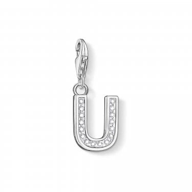 Thomas Sabo Cubic Zirconia U Initial Charm 2.4 x 1.1cm