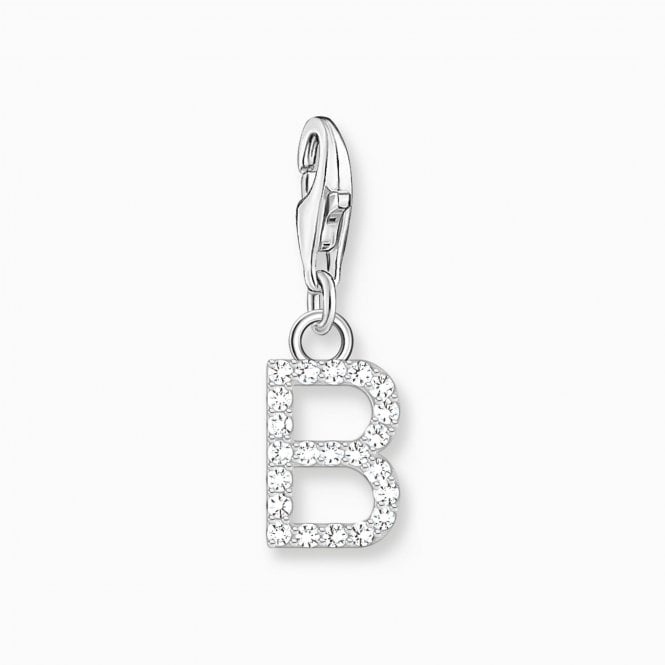 Thomas Sabo  CZ B Initial Charm 2.2 x 0.7cm