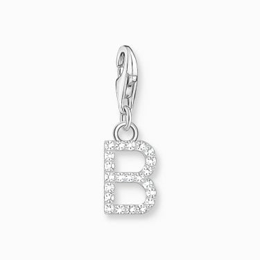 Thomas Sabo CZ B Initial Charm 2.2 x 0.7cm
