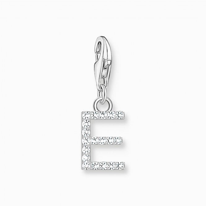 Thomas Sabo  CZ E Initial Charm 2.2 x 0.7cm