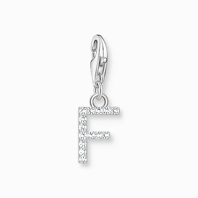 Thomas Sabo  CZ F Initial Charm 2.2 x 0.7cm