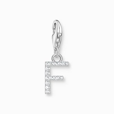 Thomas Sabo CZ F Initial Charm 2.2 x 0.7cm