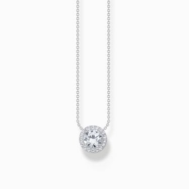 Thomas Sabo CZ Halo Necklace 1.1 x 1.1cm, 40-45cm