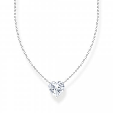 Thomas Sabo CZ Heart Necklace 1 x 0.9cm, 40-45cm 