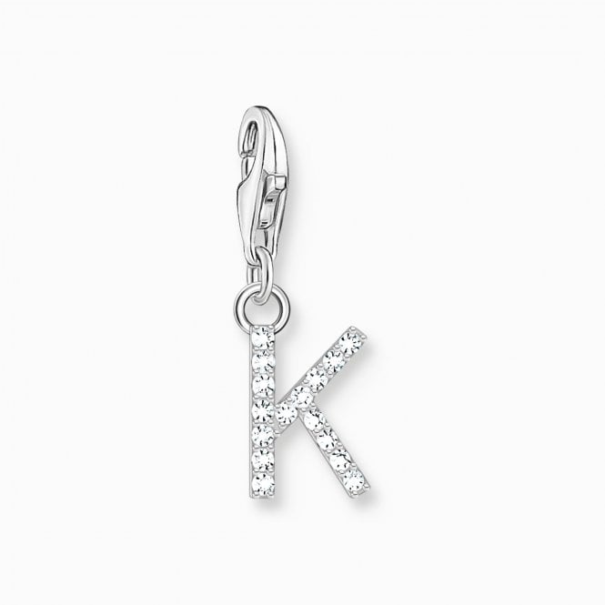 Thomas Sabo  CZ K Initial Charm 2.2 x 0.7cm