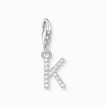 Thomas Sabo CZ K Initial Charm 2.2 x 0.7cm