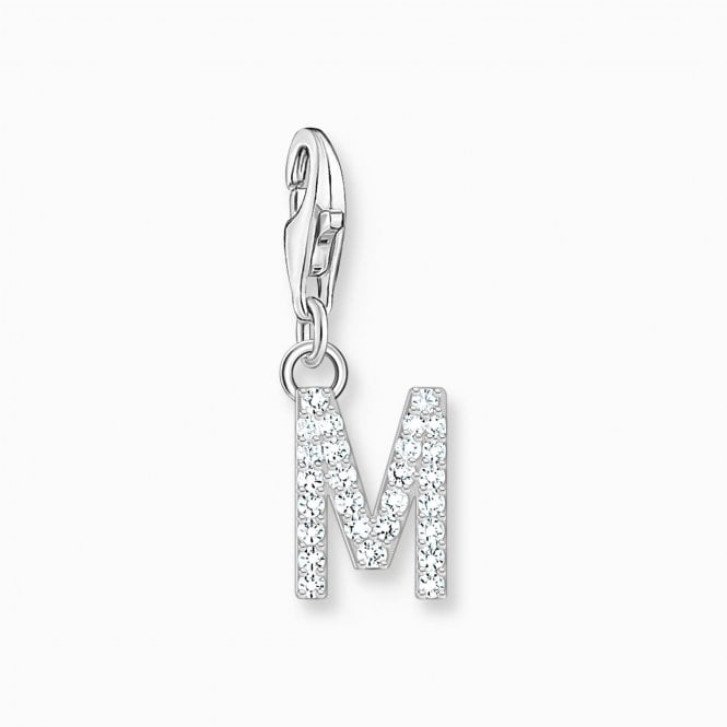 Thomas Sabo  CZ M Initial Charm 2.2 x 0.7cm